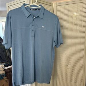 Travis Mathew Light Blue Polo Shirt